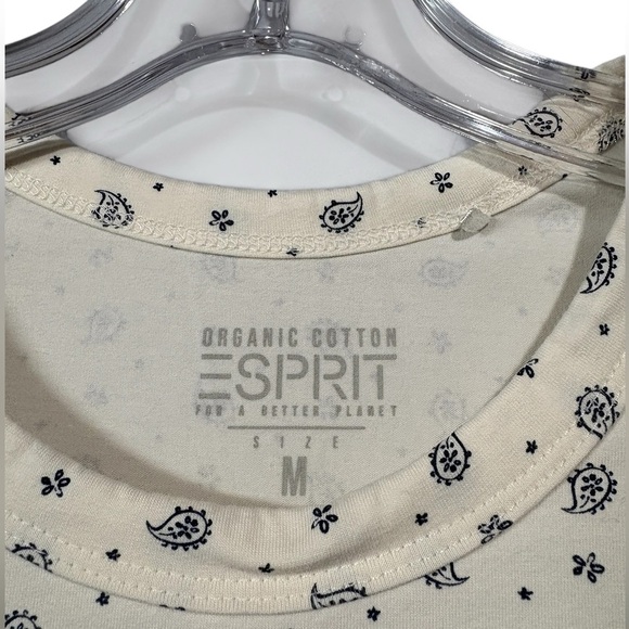 NWOT, ESPRIT, Cream Long Sleeve Shirt, Medium - Picture 4 of 8